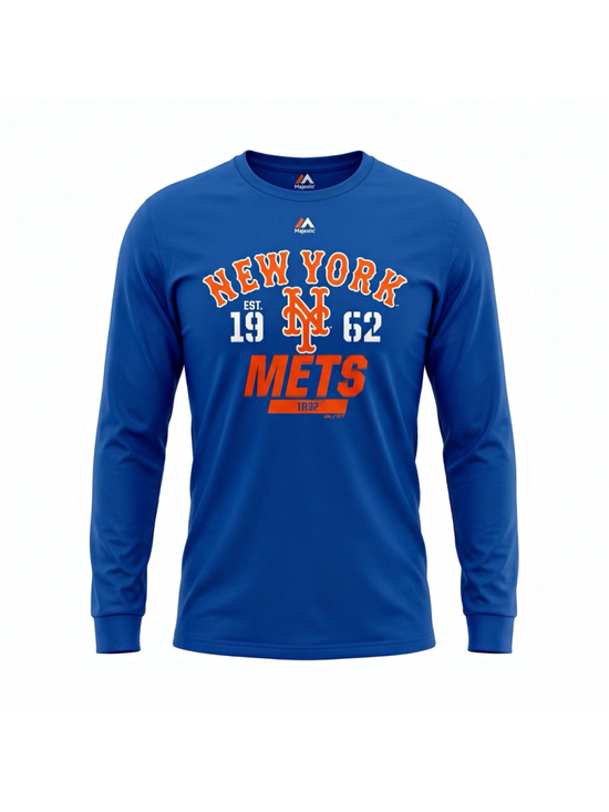 Majestic Other - Majestic New York Mets MLB Officially Licensed Long Sleeve Shirt 2XL Blue